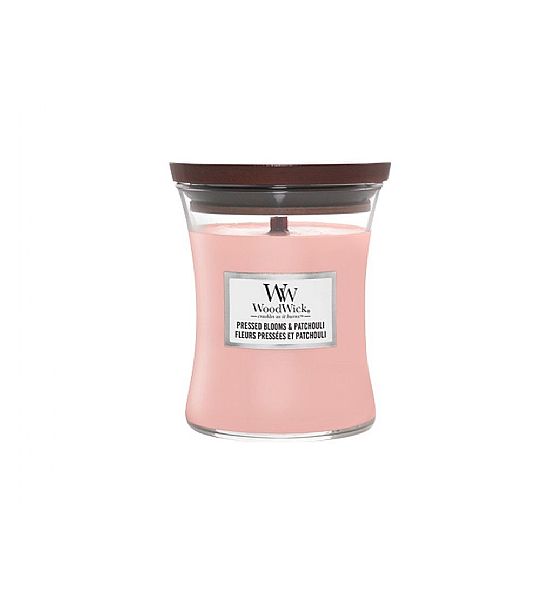 Vonná svíčka WoodWick - Pressed Blooms & Patchouli 275g/55 - 65 hod