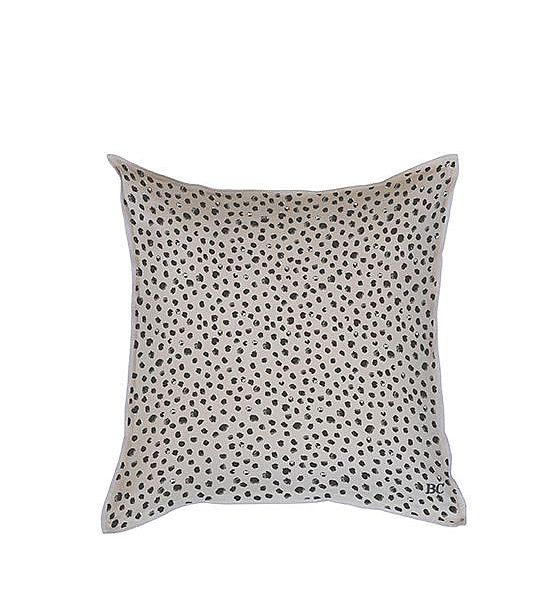 Polštář Bastion Collections 50x50cm Naturel Chambray Happy Dots