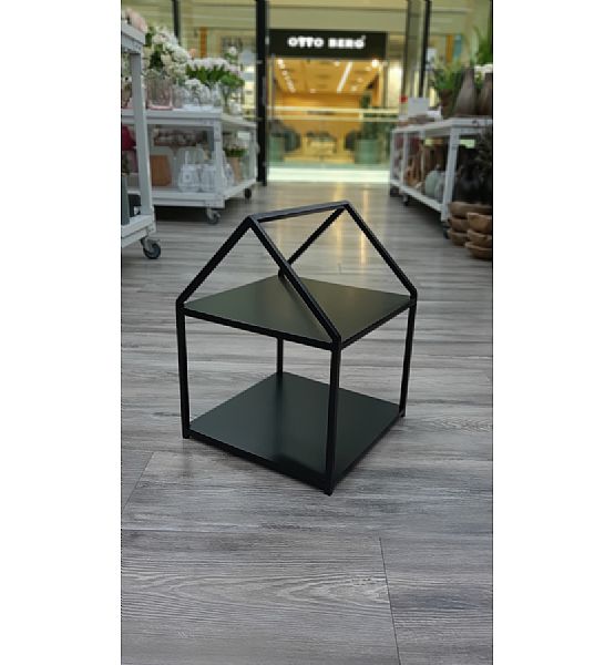 Plechový stojan na hrníčky domeček MAXIDESIGN výška 40cm, šířka/délka 30x30cm