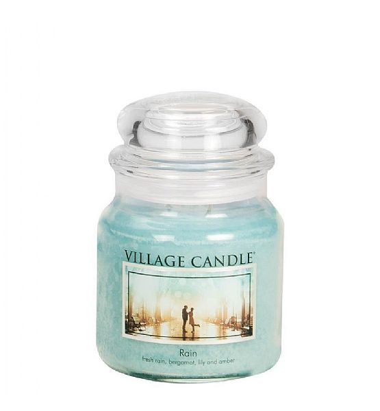 Vonná svíčka Village Candle Vonná svíčka ve skle střední - Déšť 390g/105 hodin