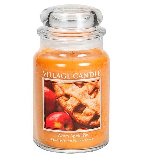 Vonná svíčka Village Candle Vonná svíčka ve skle velká - Jablečný koláč 602g/170 hodin