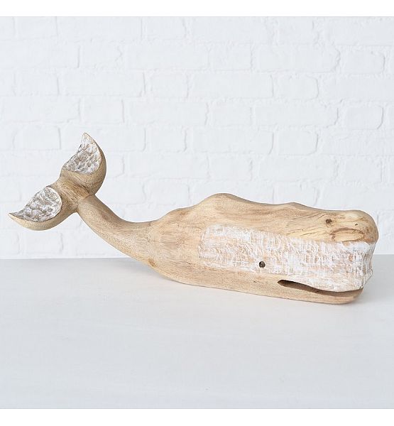 Dekorativní předmět velryba Boogy, výška 17cm, šířka 44cm, hloubka 19cm, mango