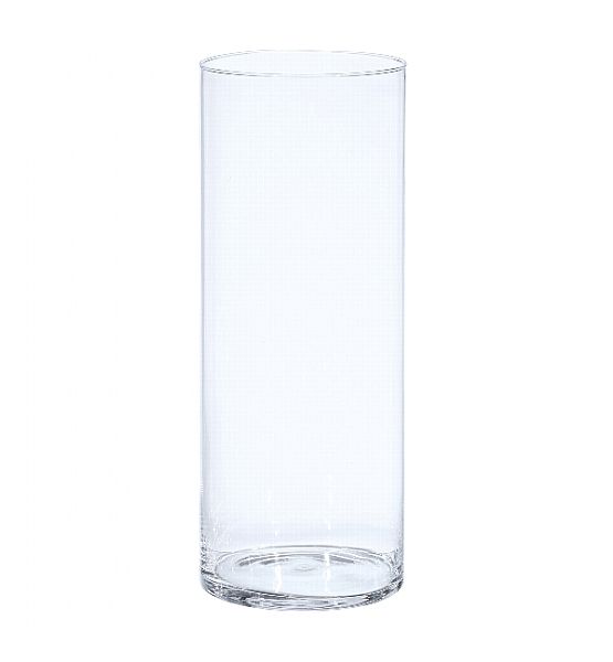 Skleněná váza Gasper válec čirá, výška 40cm, průměr 15cm