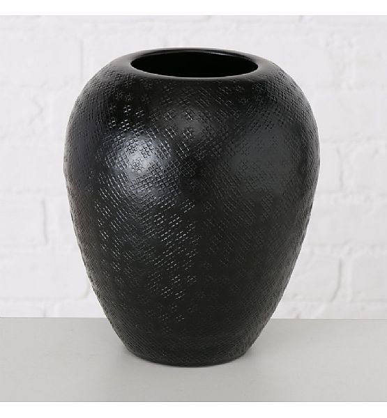 Váza Noorwijk výška 21cm, šířka 17cm, hliník, černá