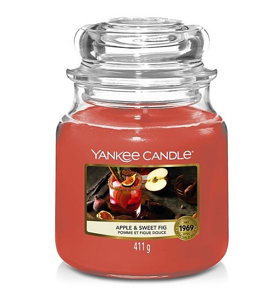 Vonná svíčka Yankee Candle Apple & Sweet Fig classic střední 411g/90hod