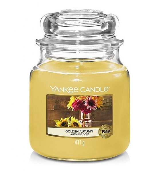 Vonná svíčka Yankee Candle Golden Autumn classic střední 411g/90hod