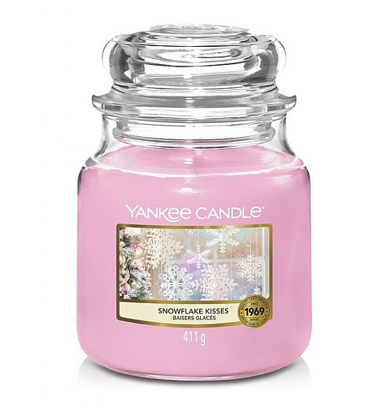 Vonná svíčka Yankee Candle Snowflake Kisses classic střední 411g/90hod