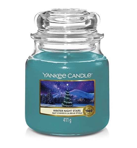 Vonná svíčka Yankee Candle Winter Night Stars classic střední 411g/90hod