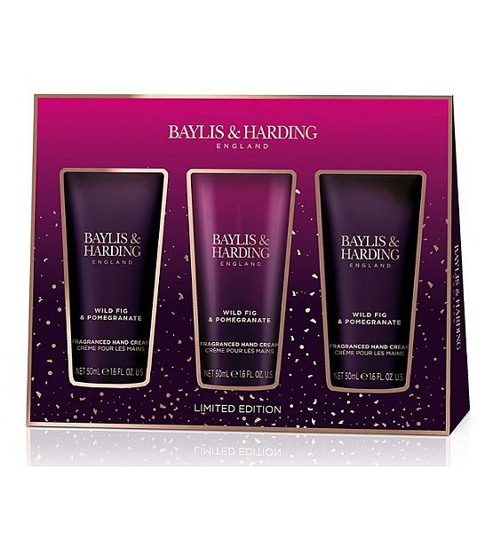 Baylis & Harding Dárkový set Divoký fík a granátové jablko - Krémy na ruce 3ks