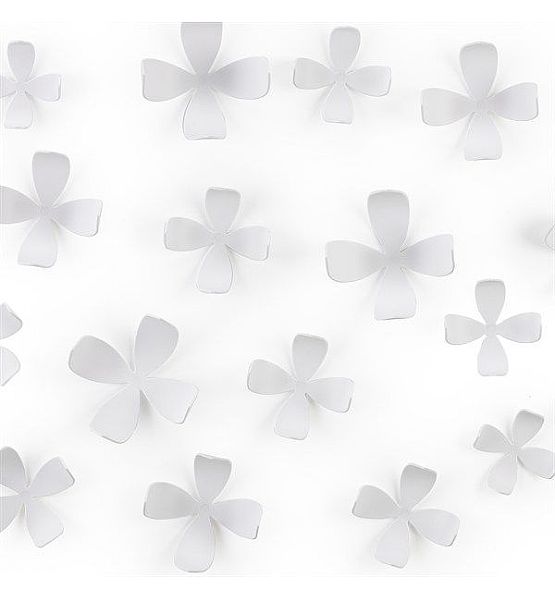 Dekorace na zeď Umbra Wallflowers plast květy bílé set/25ks
