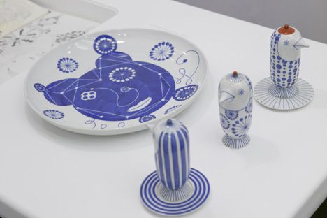 Tradiční japonský porcelán Kutani v designovém kabátu
