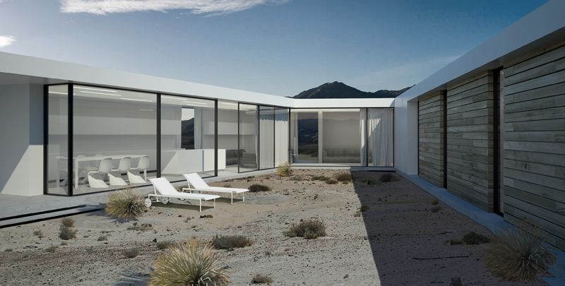 Minimalistická rezidence v kalifornské poušti