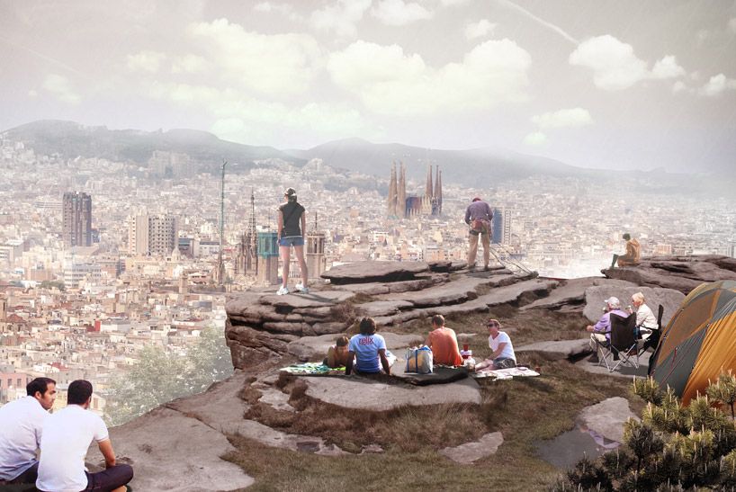 UGO architekti postaví přímo v Barceloně skálu