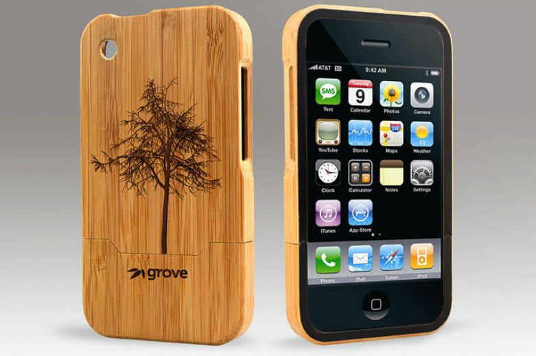 Osobité bambusové obaly pro iPhony a iPady