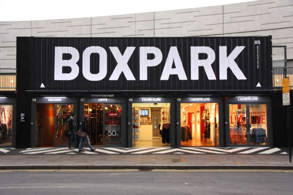 BOXPARK - kontejnery proměněné v luxusní nákupní středisko