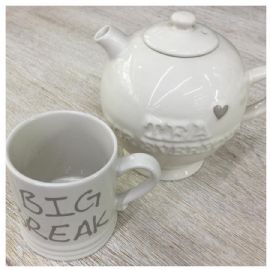 Konvice na čaj Bastion Collections bílá keramika