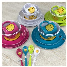 Hrnek Zak Designs Smiley malinový plast 350ml