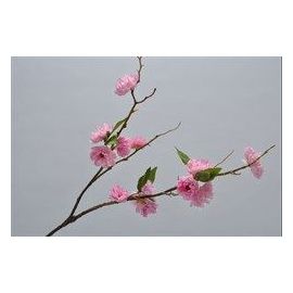 Umělá květina Silk-ka rozkvetlá větvička růžová 80cm