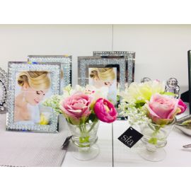 Umělá květina Sia Home Fashion květy ve skle 17 cm