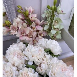Umělá květina Sia Home Fashion Orchidej Cymbidium 99 cm