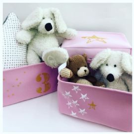 Košíky Riverdale růžové sada 3 ks, 48cm
