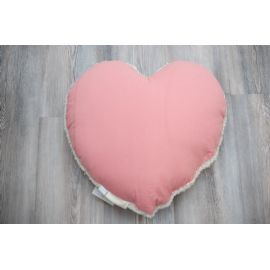 Polštář Riverdale srdce béžovorůžový 50x50 cm