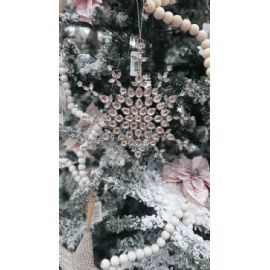 Vánoční ozdoba vločka Shishi stříbrnozlatá 25cm