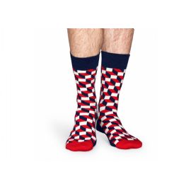 Barevné ponožky Happy Socks se vzorem Filled Optic - M-L (41-46)