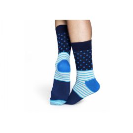 Modré ponožky Happy Socks se vzorem Stripe Dot - M-L (41-46)