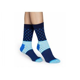Modré ponožky Happy Socks se vzorem Stripe Dot - M-L (41-46)