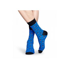 Modré ponožky Happy Socks s barevnými surfaři, vzor Surfer-M-L (41-46)