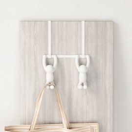 Dvojháček na dveře Umbra BUDDY plast bílý 30x21x7cm