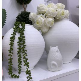 Umělá květina SILK-KA svazek růží bílá barva, výška 20 cm