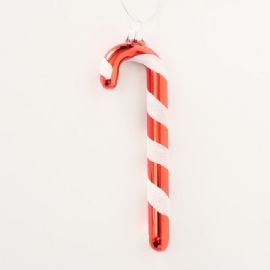 Vánoční ozdoba na zavěšení cukřík BOLTZE, výška 12cm (cena za ks) červená