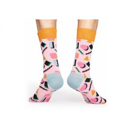 Pánské ponožky Happy Socks s růžovým vzorem Nineties Sock, M-L (41-46)