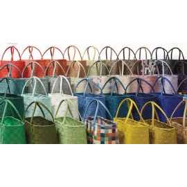 Nákupní taška Handed By Color Block aubergine