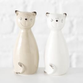 Dekorační soška kočka Hupsi Boltze, porcelán, 2 druhy, 17x6 cm (cena za ks)
