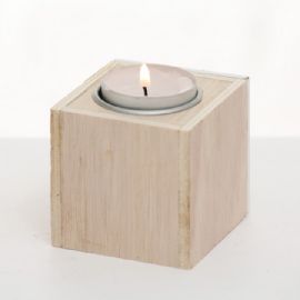 Svícen Boltze Koge dřevo, 2 druhy, SET/4ks 24x10 cm (cena za set)