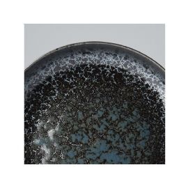Kulatý talíř s vysokým okrajem Made in Japan Black Pearl 22 cm, keramika, handmade