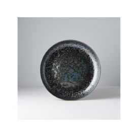 Kulatý talíř s vysokým okrajem Made in Japan Black Pearl 22 cm, keramika, handmade