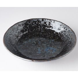 Black Pearl hluboký talíř Made in Japan, průměr 24 cm, výška 6 cm, keramika, handmade