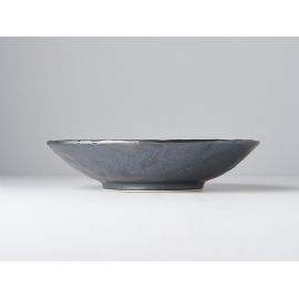 Black Pearl hluboký talíř Made in Japan, průměr 24 cm, výška 6 cm, keramika, handmade