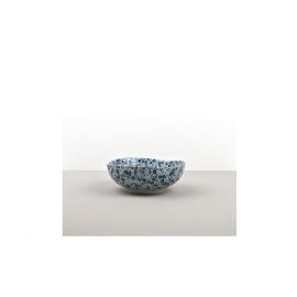 Blue Daisy střední miska Made in Japan, průměr 17 cm, výška 6 cm, keramika, handmade