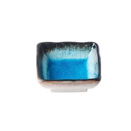 Blue malá čtvercová miska Made in Japan, průměr 7cm, výška 3cm, keramika, handmade