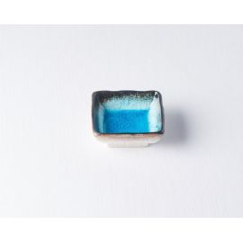 Blue malá čtvercová miska Made in Japan, průměr 7cm, výška 3cm, keramika, handmade