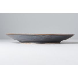 Black Pearl mělký talíř Made in Japan, průměr 25cm, výška 3,5cm, keramika, handmade