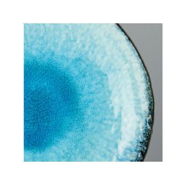 Blue velký mělký talíř Made in Japan, průměr 27cm, výška 3cm, keramika, handmade