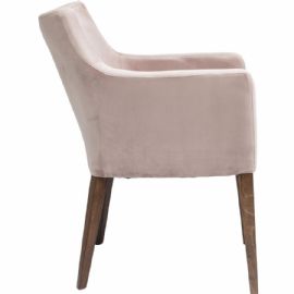 Židle s opěrkou Kare Design Mode Velvet růžová 87x60x70 cm