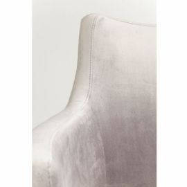 Židle s opěrkou Kare Design Mode Velvet šedá 87x60x70 cm