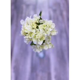 Umělá květina hortenzie Silk-Ka, délka 58 cm, krémová